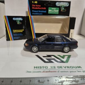 Audi 100 C4 1/43 Schabak Made in Germany - Bleu Métallisé + Boîte D'origine