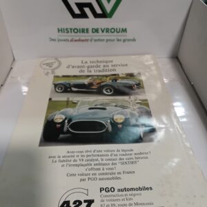 RARE Document Commercial PGO C427 V8 (Réplique AC Cobra) - PGO Le Creusot + Fiche Kit
