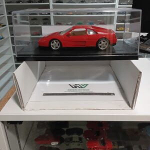 Miniature Ferrari 348 tb 1/18 Rouge (Rosso Corsa) – Vendue seule ou avec Boîte Vitrine