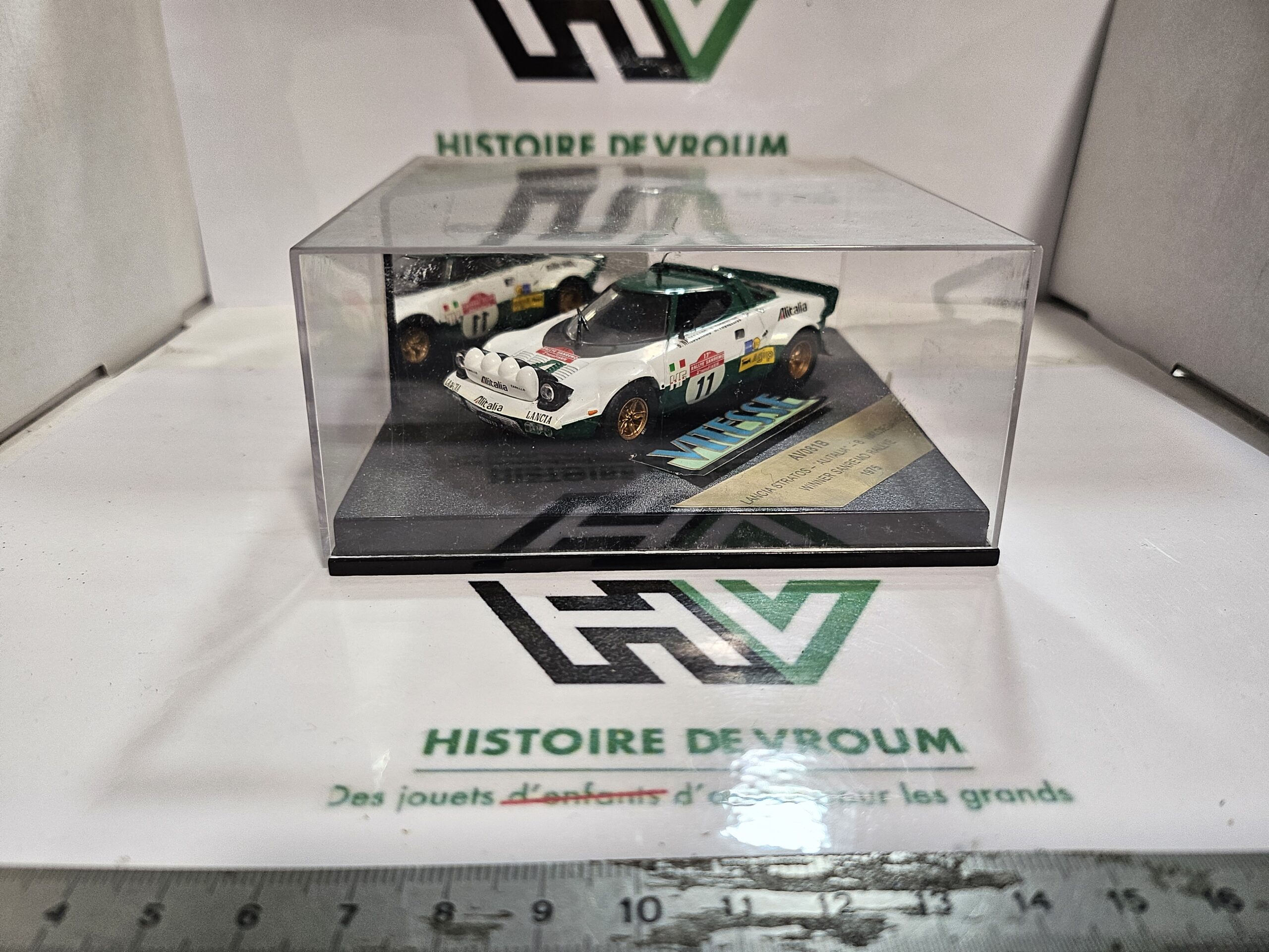 Rare Miniature Vitesse 1/43 - Lancia Stratos Alitalia - Sanremo 1975 - Waldegård - État Neuf
