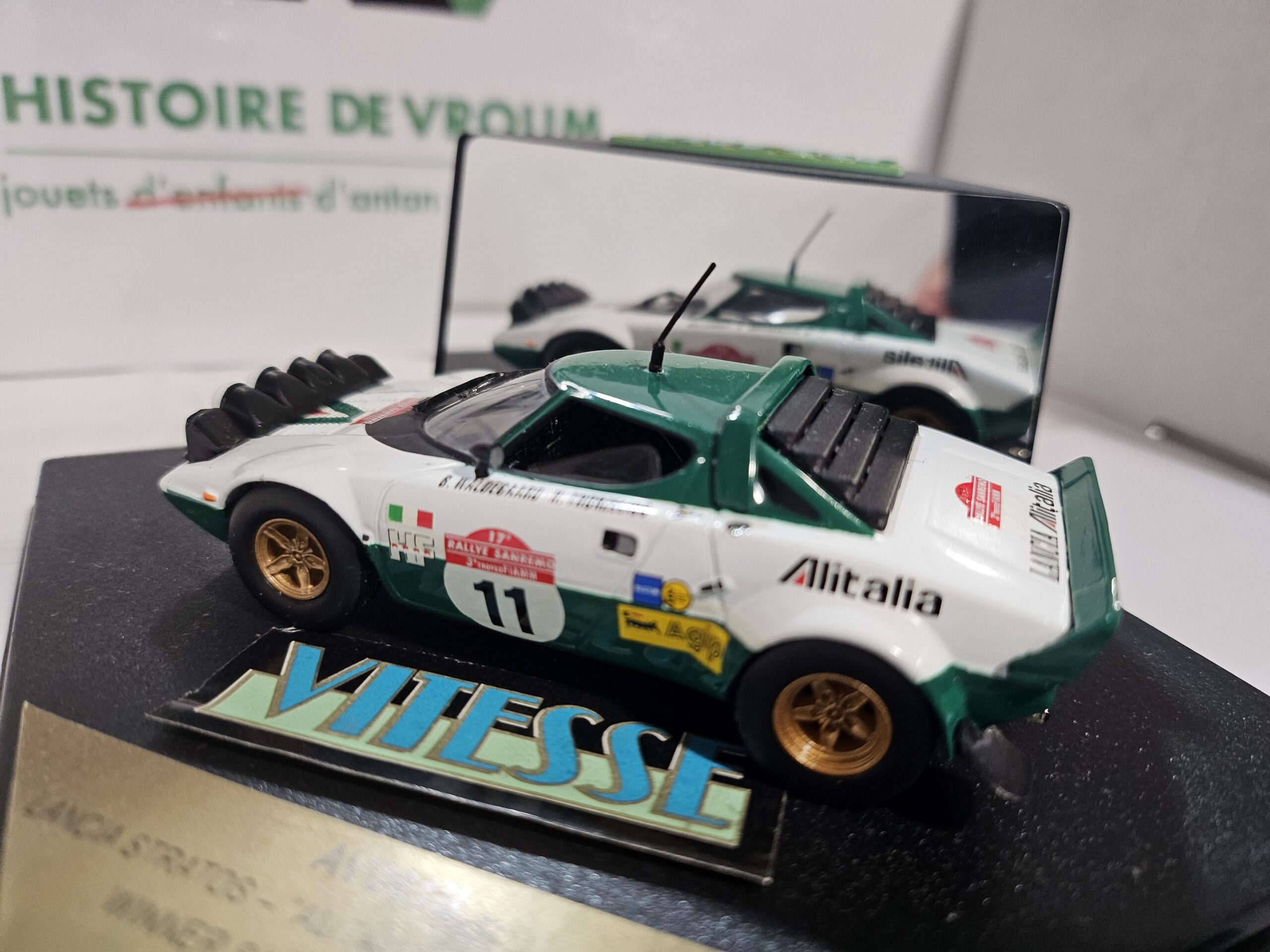 Rare Miniature Vitesse 1/43 - Lancia Stratos Alitalia - Sanremo 1975 - Waldegård - État Neuf – Image 6