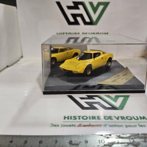 Miniature Vitesse 1/43 - Lancia Stratos Roadcar Giallo Jaune 1974 - État Neuf / Vitrine
