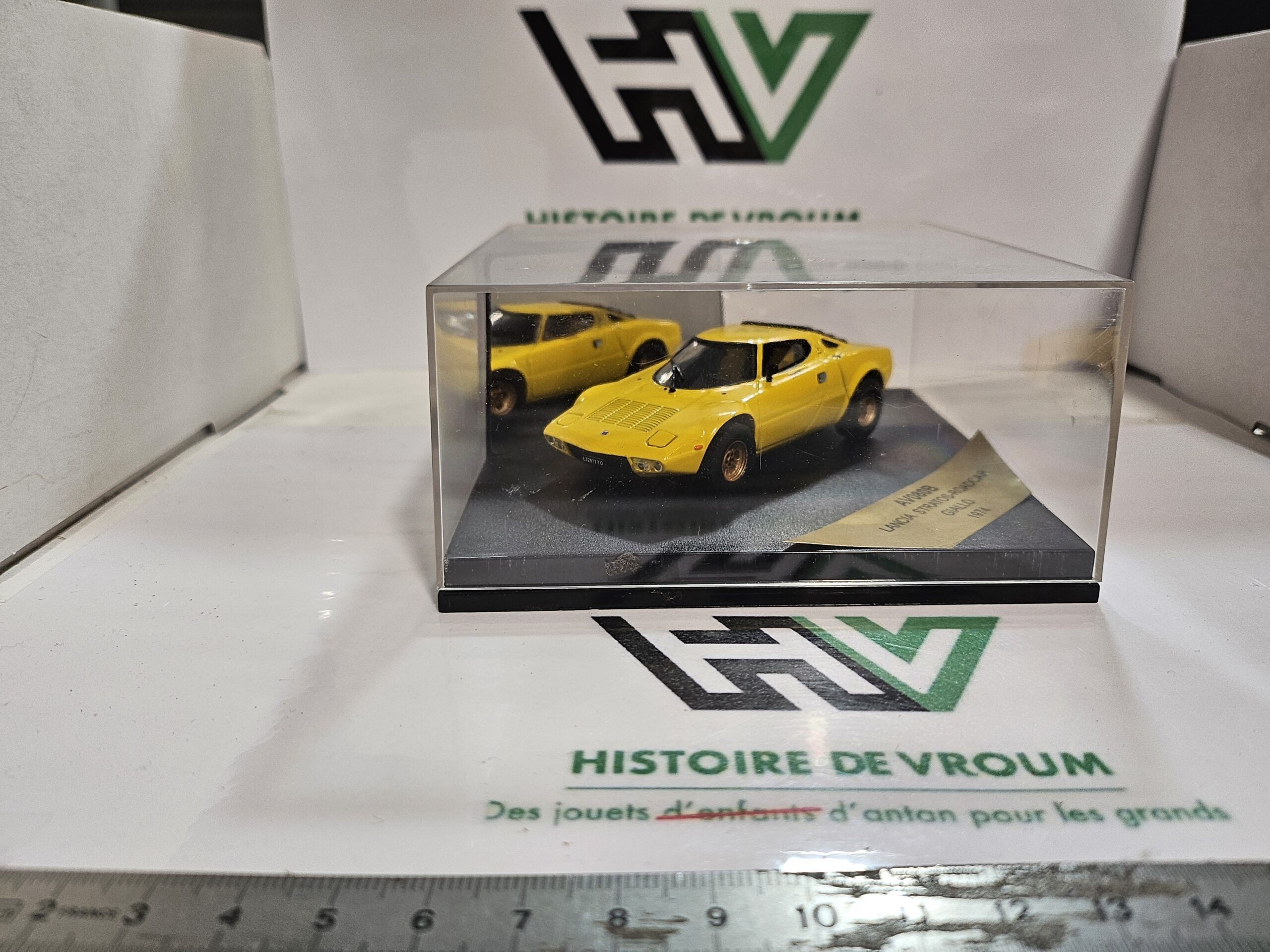 Miniature Vitesse 1/43 - Lancia Stratos Roadcar Giallo Jaune 1974 - État Neuf / Vitrine