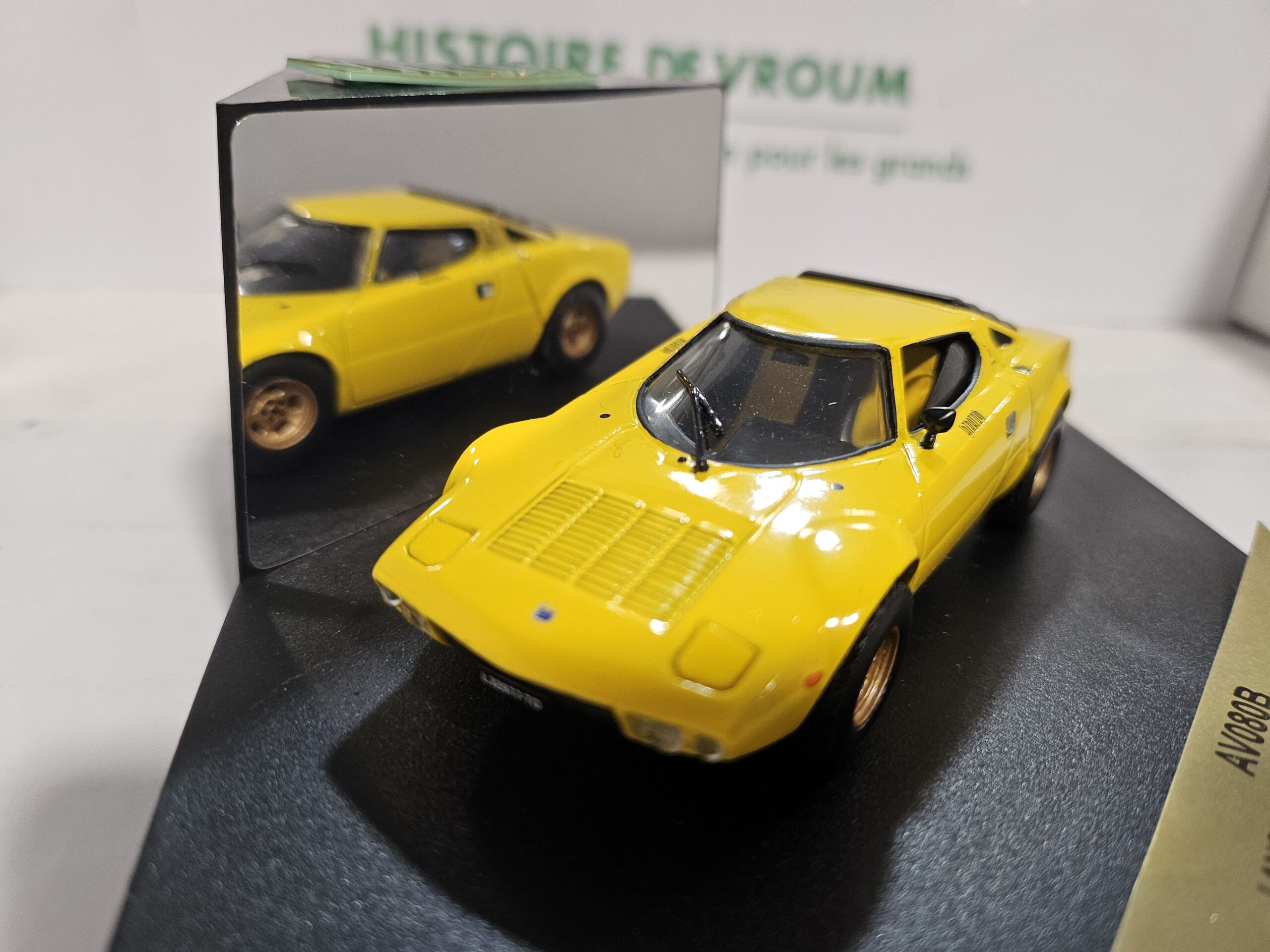 Miniature Vitesse 1/43 - Lancia Stratos Roadcar Giallo Jaune 1974 - État Neuf / Vitrine – Image 5