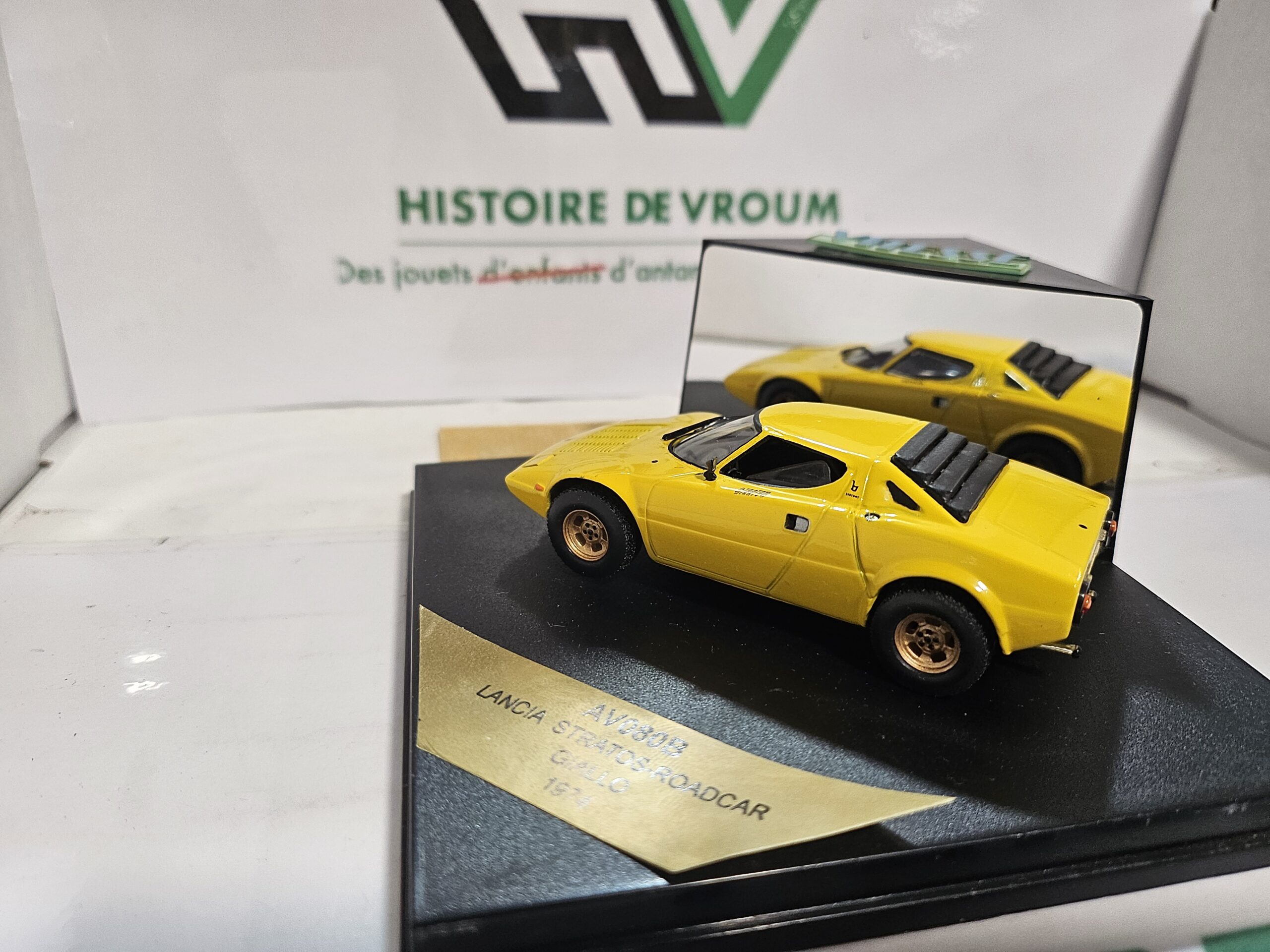 Miniature Vitesse 1/43 - Lancia Stratos Roadcar Giallo Jaune 1974 - État Neuf / Vitrine – Image 6