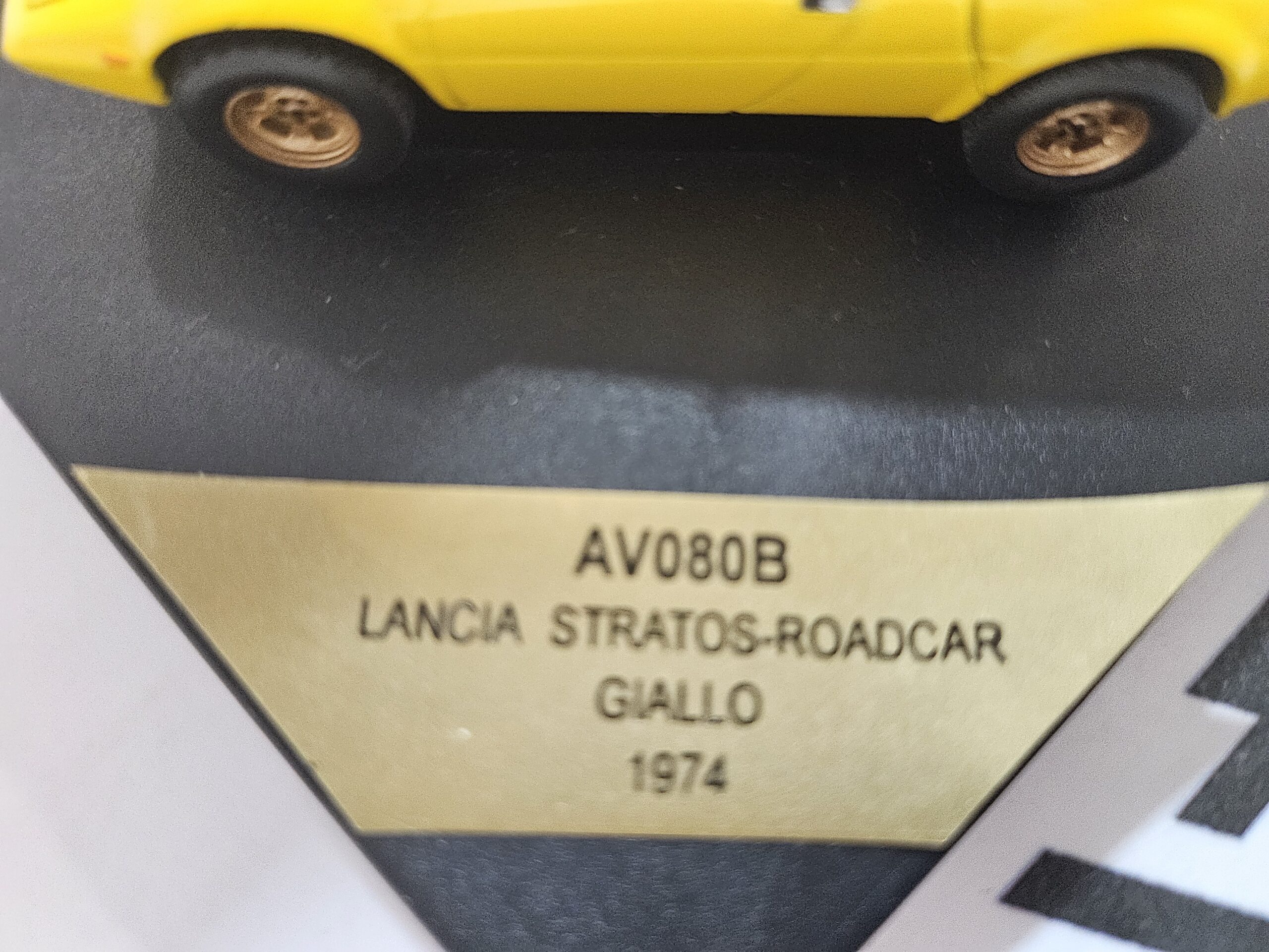 Miniature Vitesse 1/43 - Lancia Stratos Roadcar Giallo Jaune 1974 - État Neuf / Vitrine – Image 7
