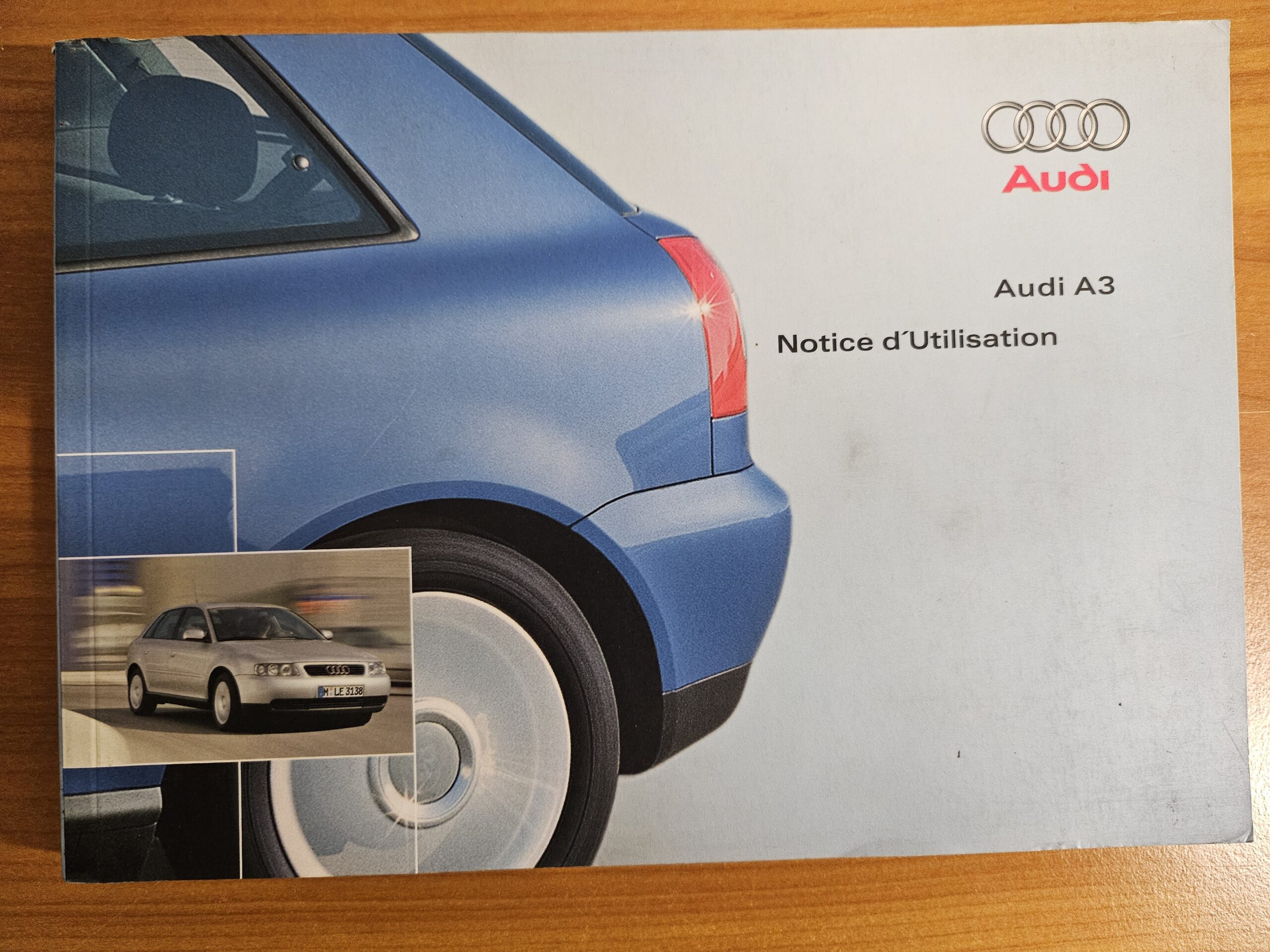 Notice d'utilisation d'origine Audi A3 (Génération 8L) - Manuel d'origine