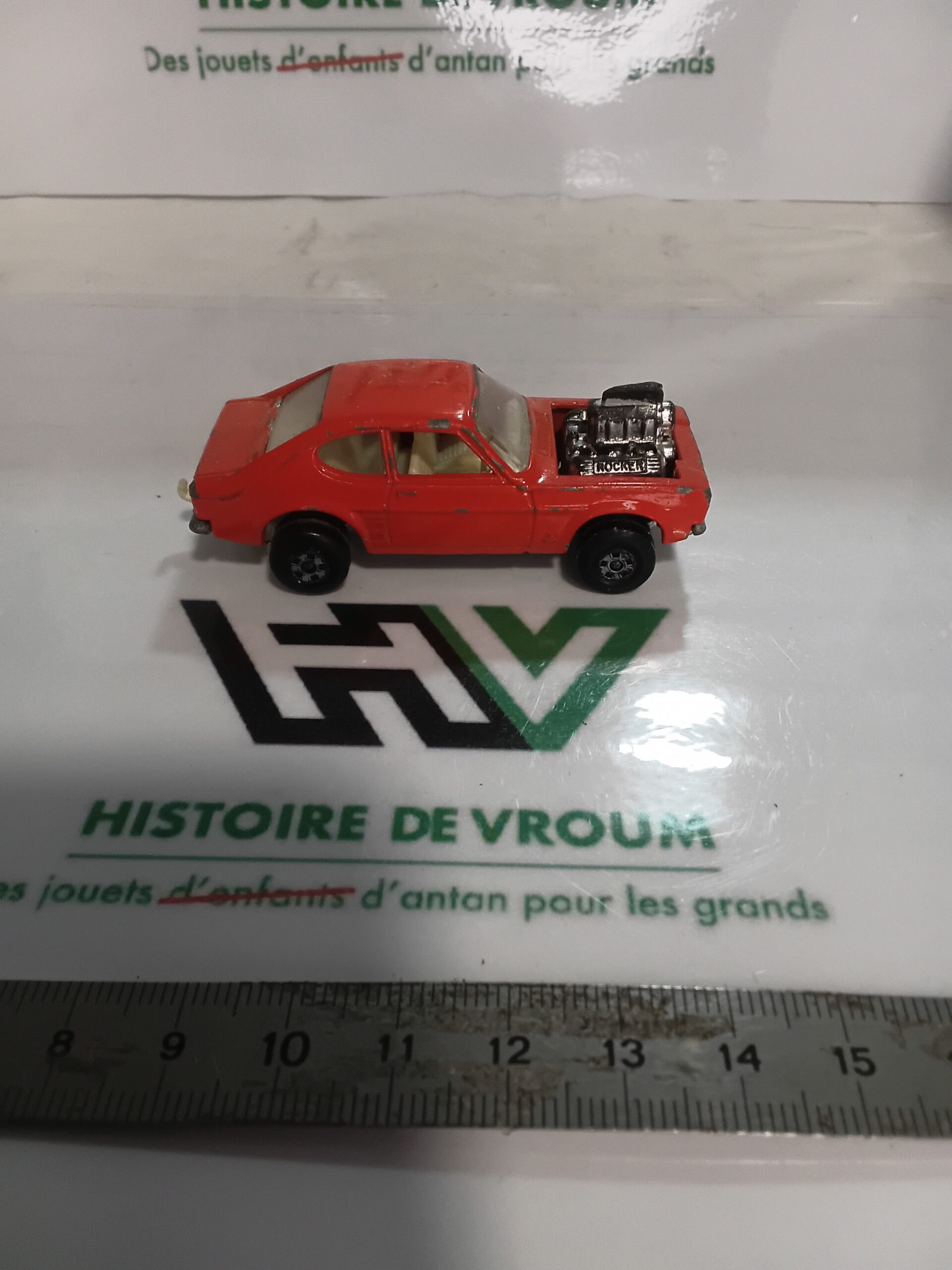 Matchbox Rola-Matics N° 67 — Ford Capri Hot Rocker Rouge Vintage Made in England (1973) – Image 2