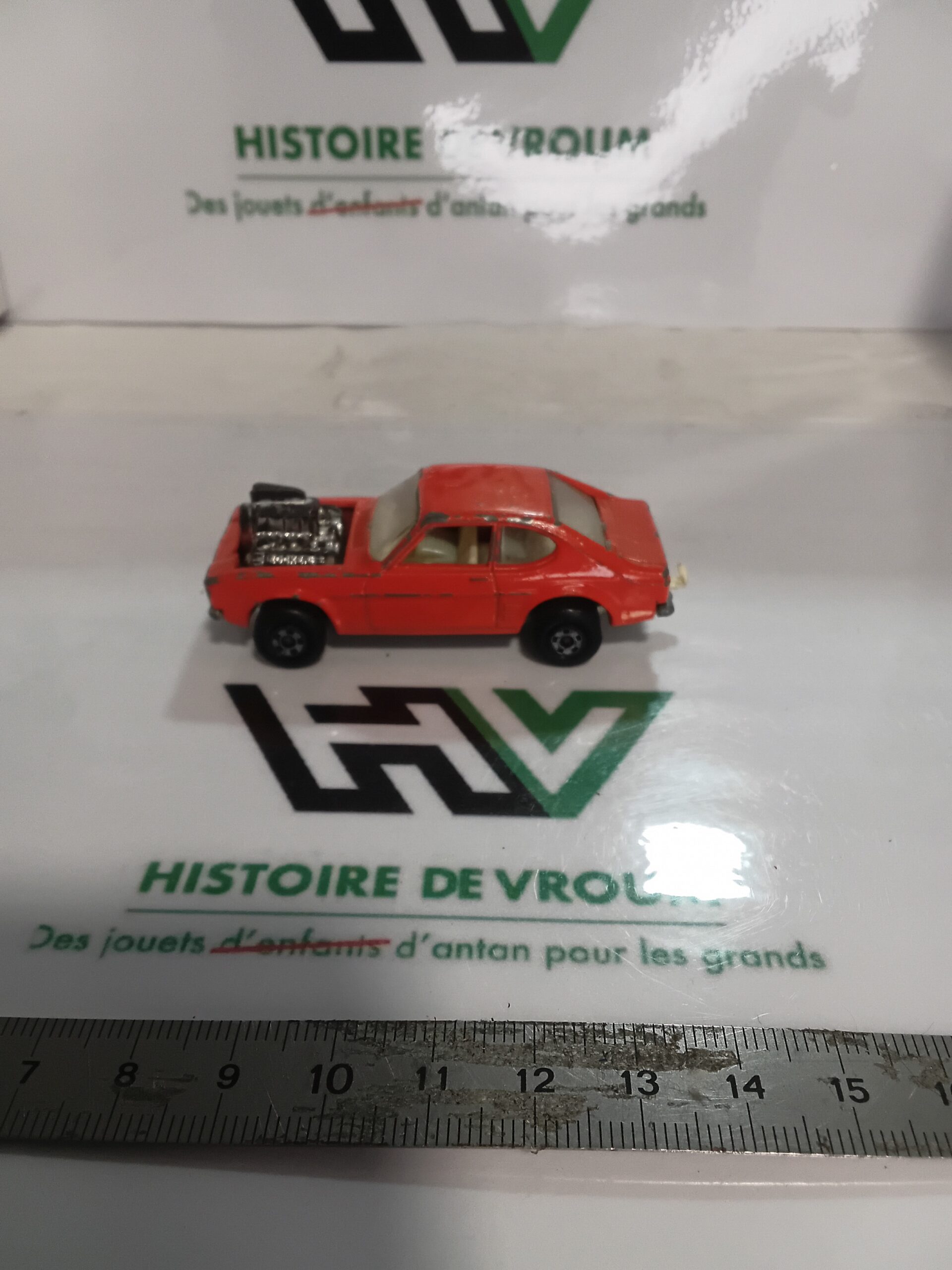 Matchbox Rola-Matics N° 67 — Ford Capri Hot Rocker Rouge Vintage Made in England (1973) – Image 4