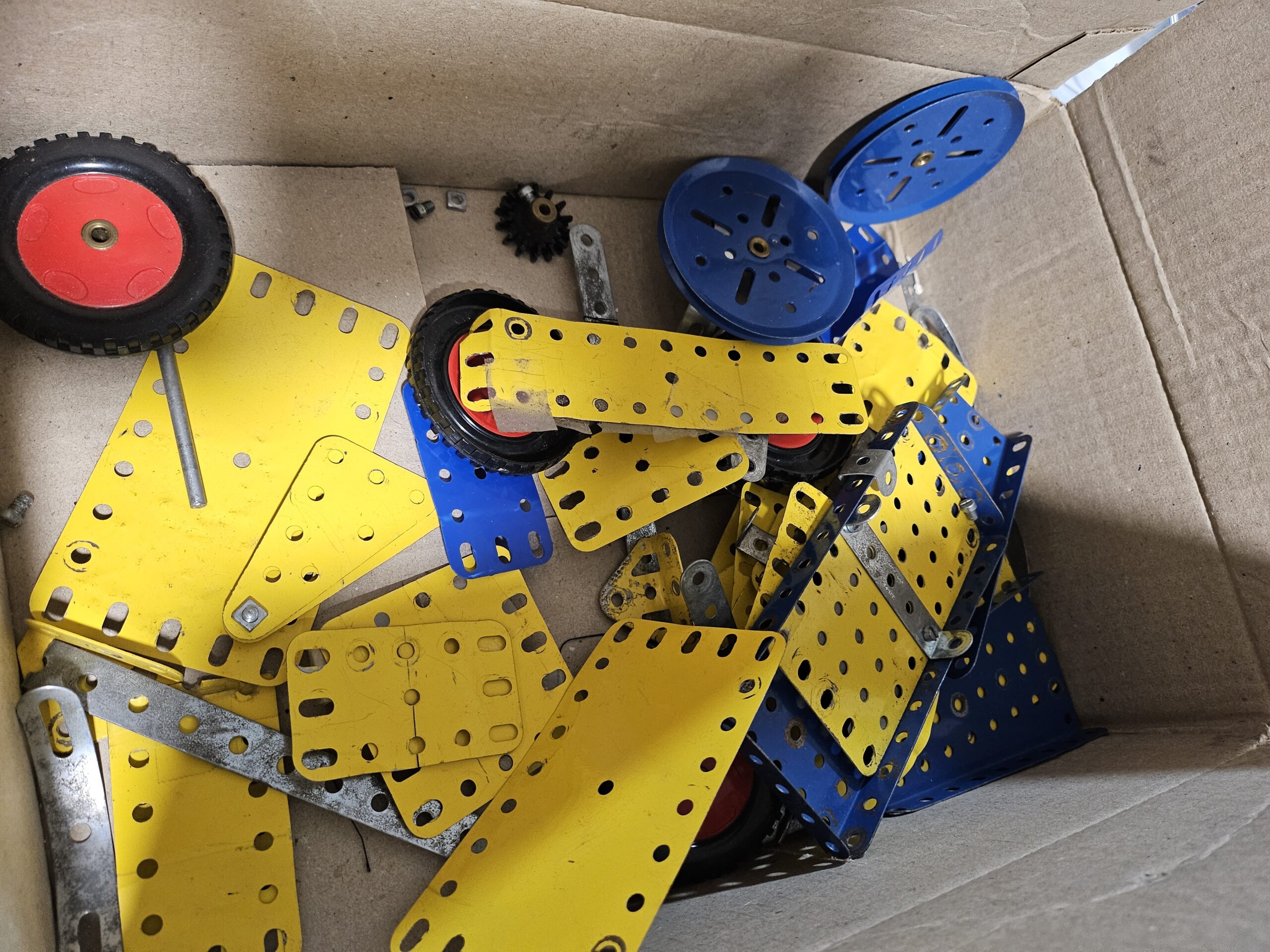 Lot Vintage Meccano - Manuels d'instructions (Boîtes 2, 3, 5) + Pièces en vrac