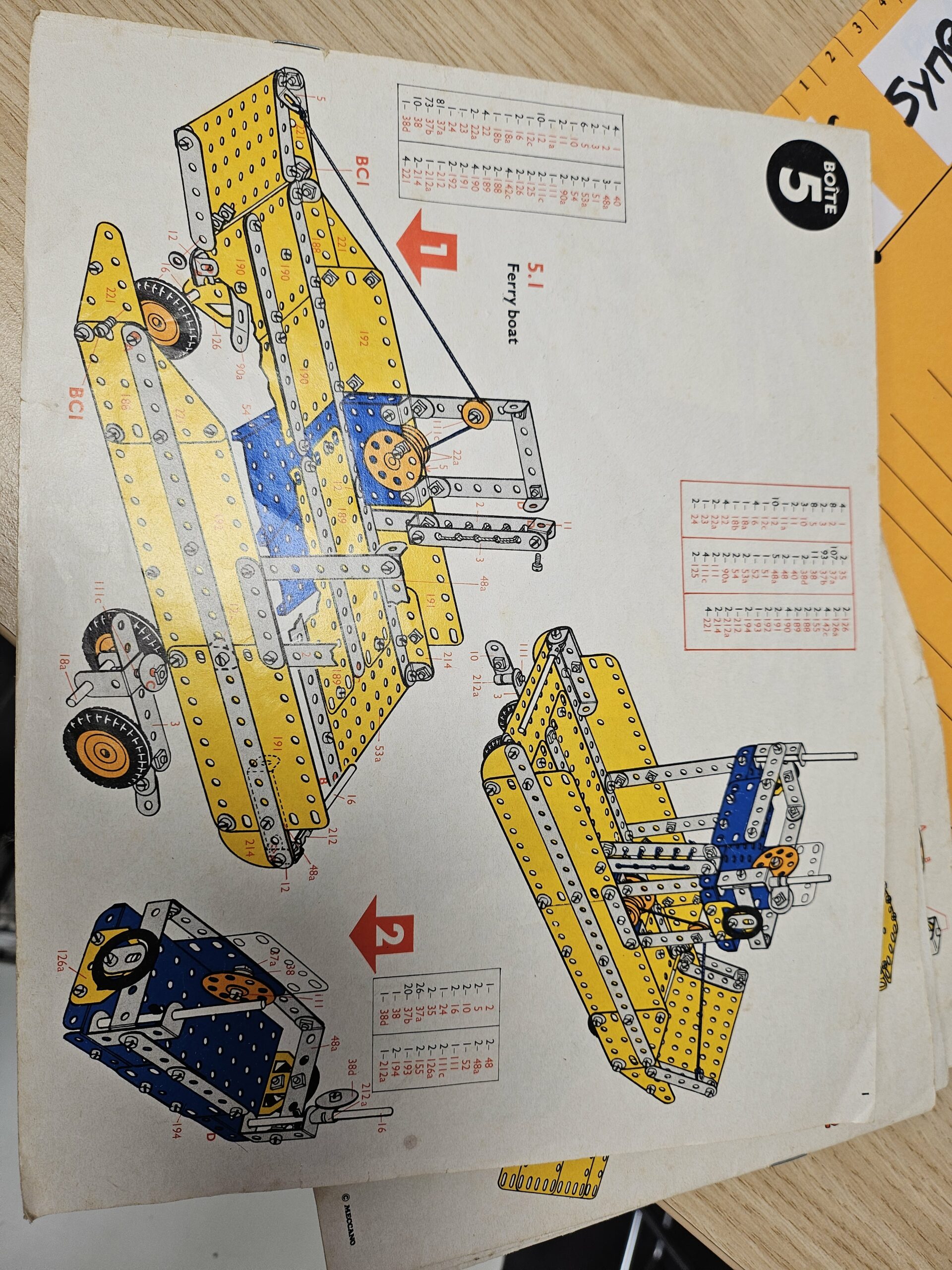 Lot Vintage Meccano - Manuels d'instructions (Boîtes 2, 3, 5) + Pièces en vrac – Image 10