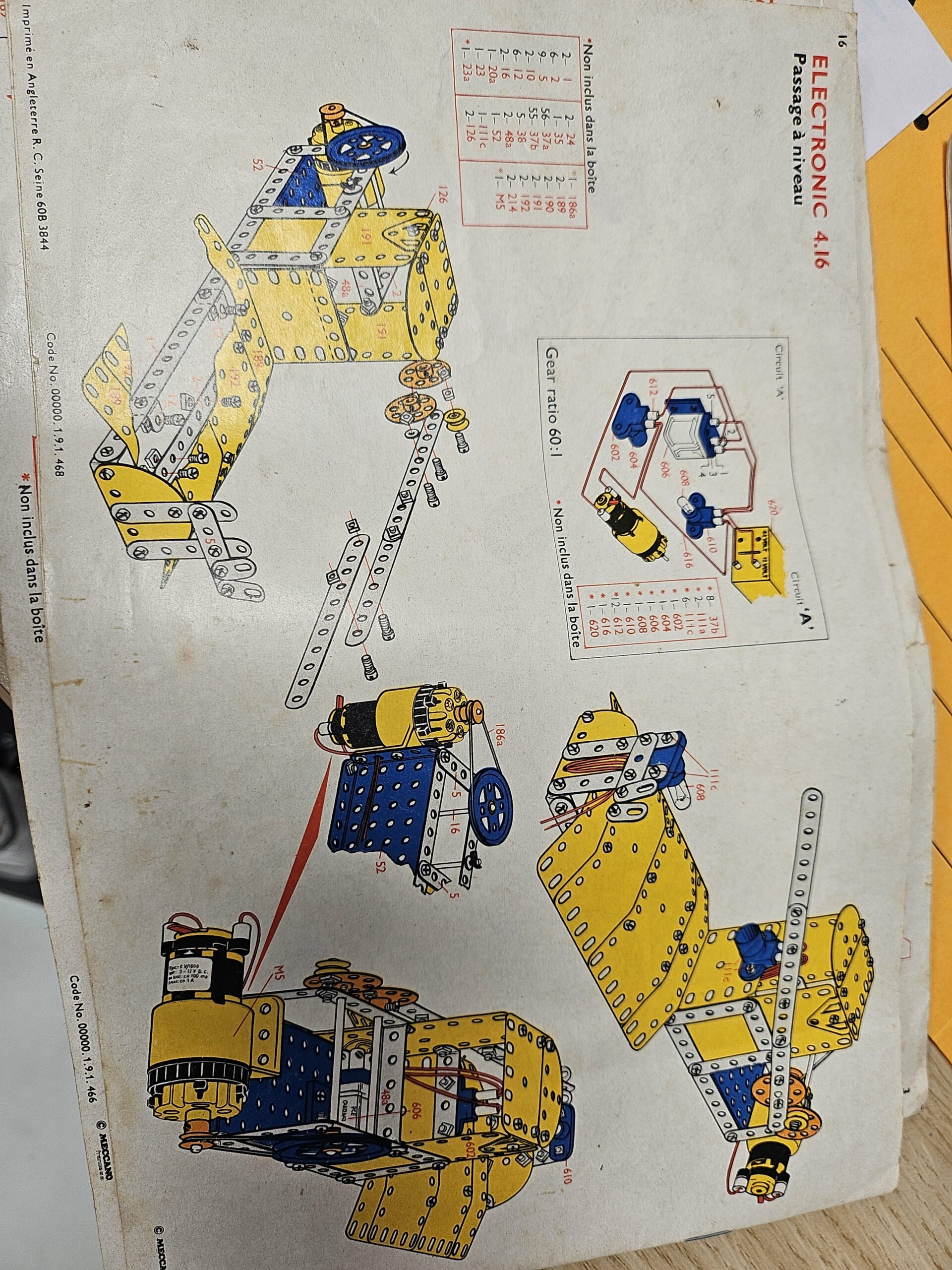 Lot Vintage Meccano - Manuels d'instructions (Boîtes 2, 3, 5) + Pièces en vrac – Image 11
