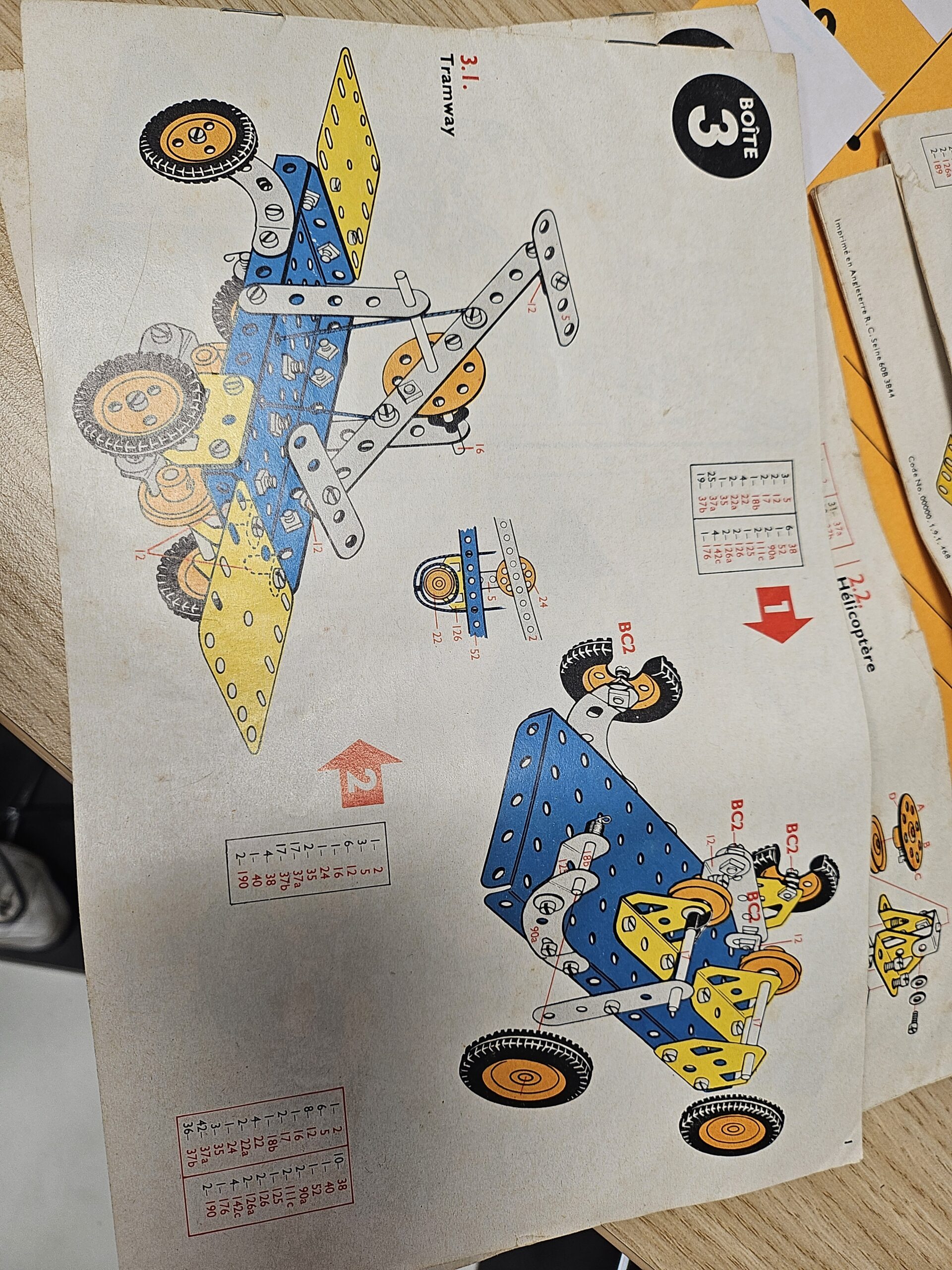 Lot Vintage Meccano - Manuels d'instructions (Boîtes 2, 3, 5) + Pièces en vrac – Image 13